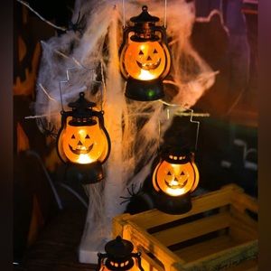 Halloween Pumpkin Design LED Lantern Light